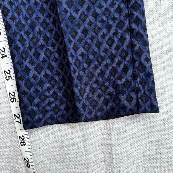 Mario Serrano Women's Diamond Pattern Black & Blue Dress Pants Size 6 - Picture 8 of 8